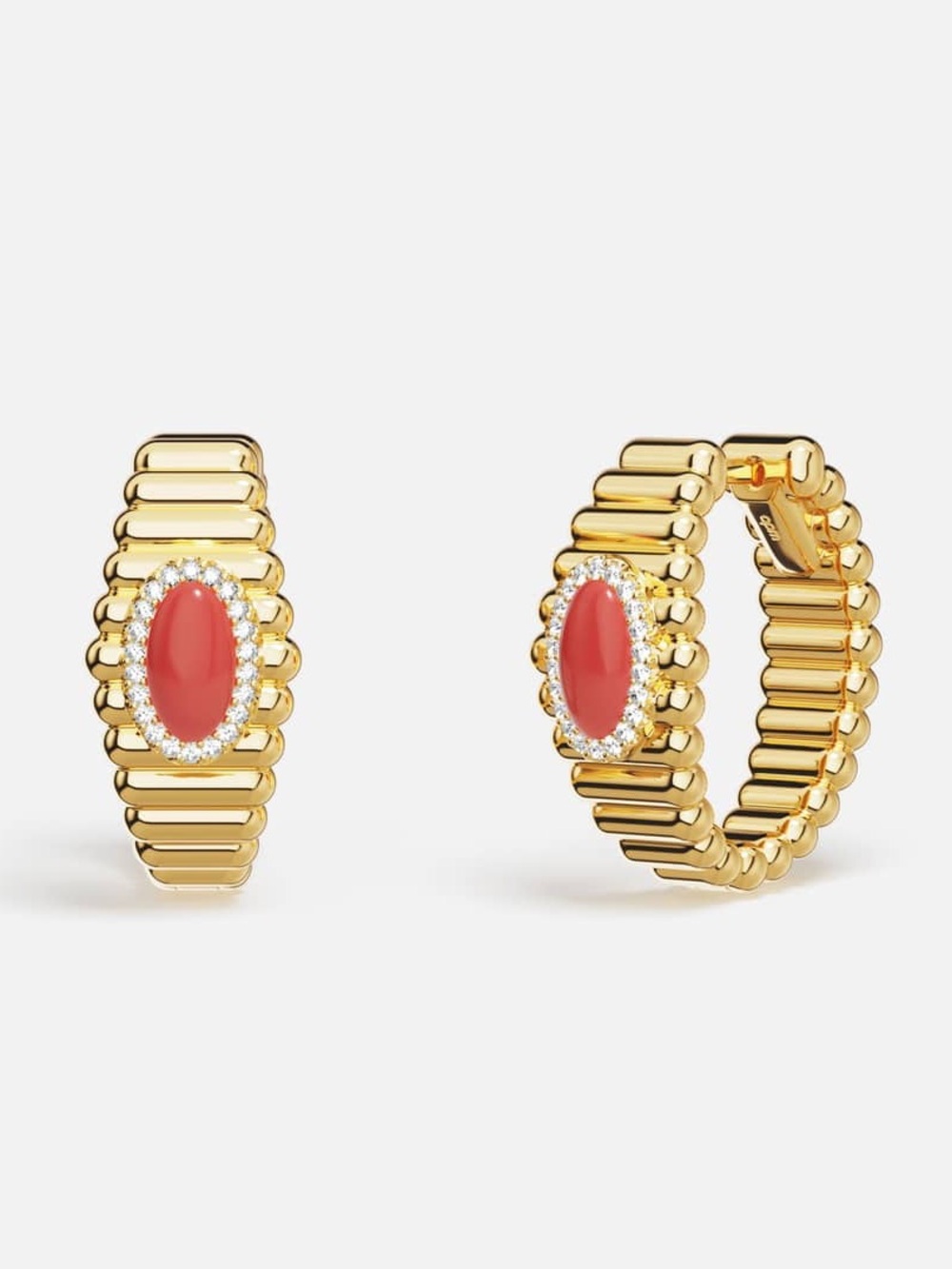 APM Monaco Les Calanques Coral Hoop Earrings